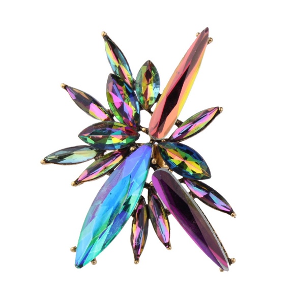 Giant Cosmic Starburst Dark AB adjustable  ring - Picture 8 of 9